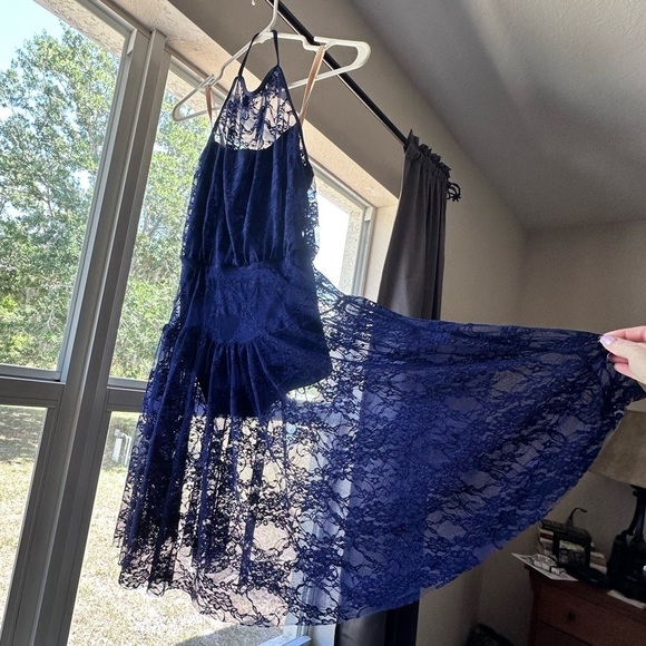 Balera Dancewear Dress- Navy Blue Adult Small - Picture 4 of 12